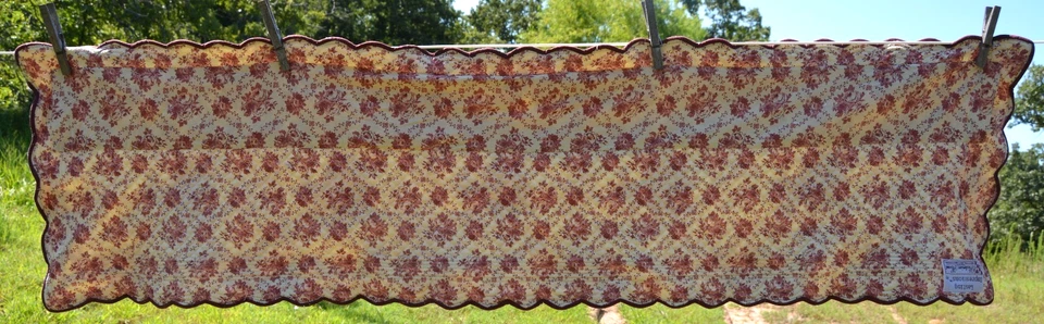 Стойкие впечатления викторианский сердце выстеганная дорожка для стола цветочный темно-красный/бежевый - Изображение 2 из 2