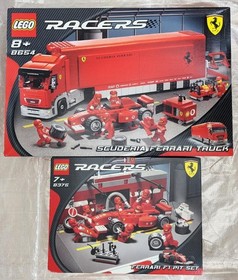 LEGO 8654 8376 Racers Scuderia Ferrari Truck and F1 Pit Set Sealed