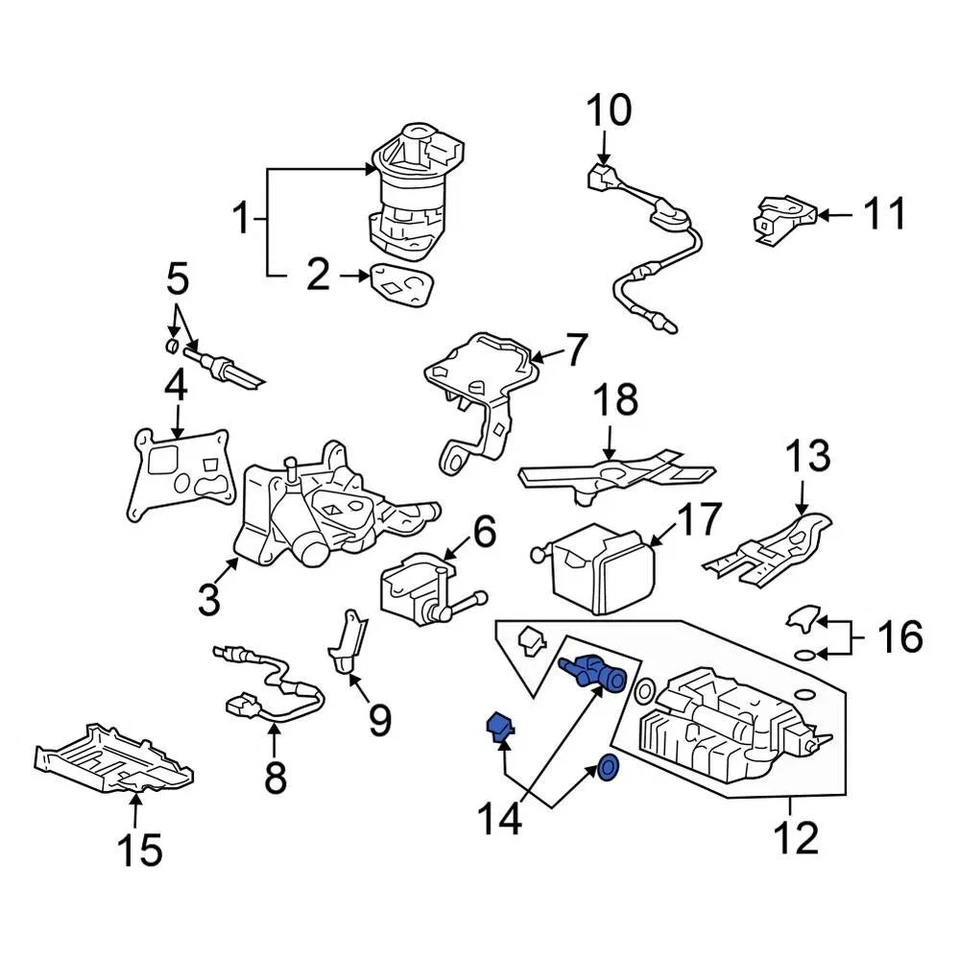 For Honda Accord 2003-2007 Honda 36162RAAA01 Vapor Canister Purge Solenoid Foto 3 de 4