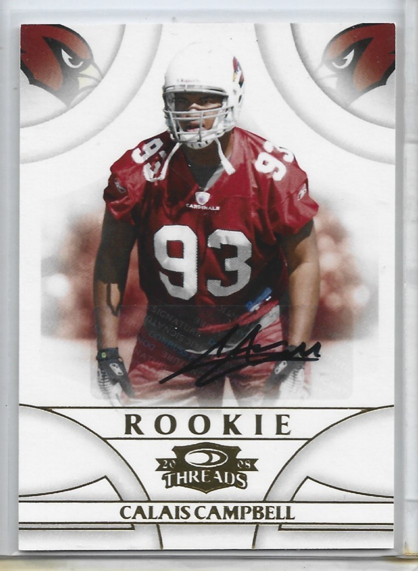 Calais Campbell Donruss Threads #162 Autograph