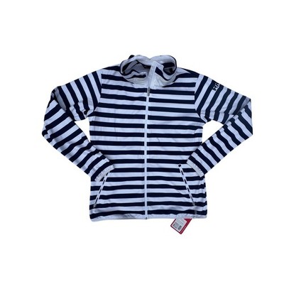 Helly Hansen Sailing Jacket Women's XL Navy White Striped FullZip Windbreaker HH