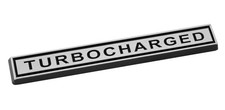 Mustang Turbocharged Chrome Black Bar 4 Emblem Badge