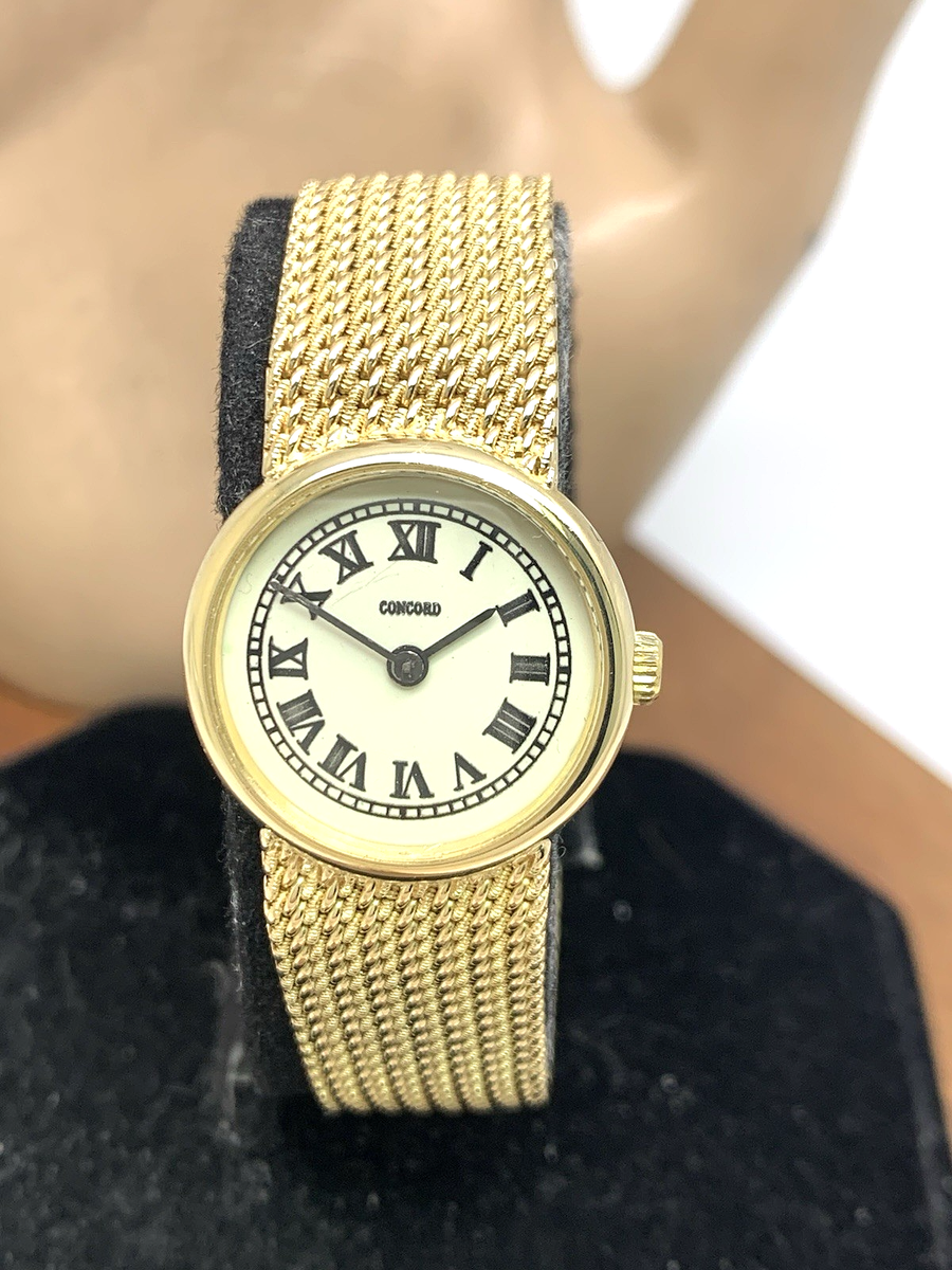 M*✨様 【ジャンク】ヴィンテージ 腕時計 レディース 14K Concord Women's Watch 14k Yellow Gold Roman Dial Vintage Swiss