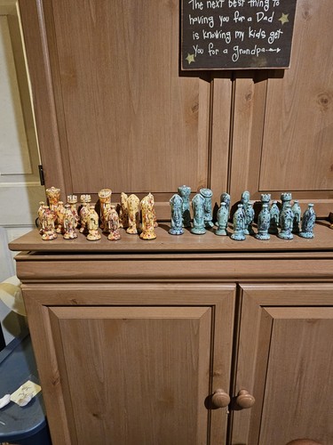 Scacchiera ceramica vintage set 32 pezzi produttore sconosciuto leggi vedi foto - Foto 10 di 12