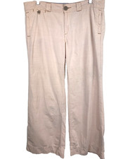Anthropologie Pilcro Letterpress Wide Leg Cotton Pants Pink Size 32
