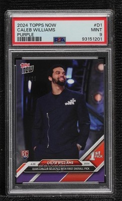 2024 Topps Now Purple 9/25 Caleb Williams #D-1 Rookie RC 0y8e
