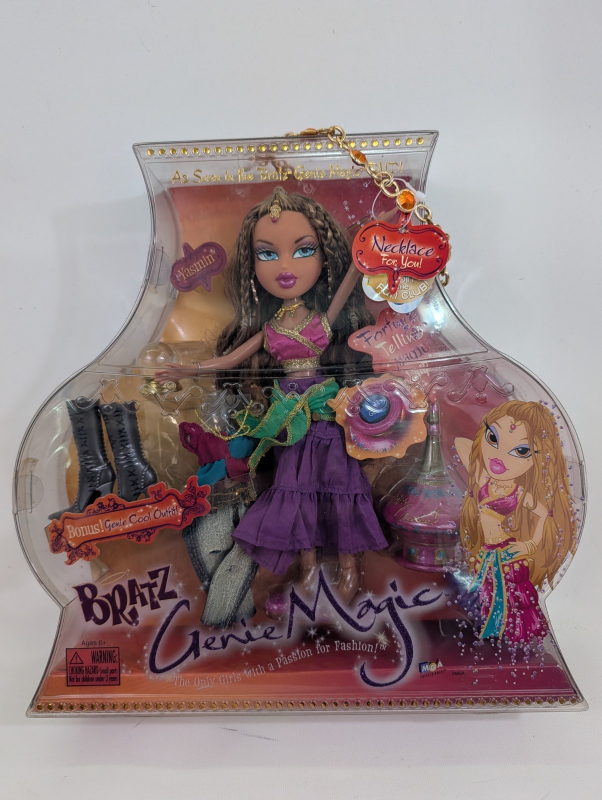 Bratz Genie Magic Yasmin Fashion Doll 10in w/ Necklace Boots