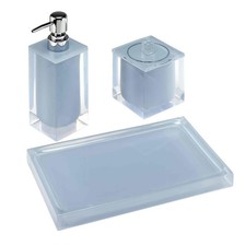 - Bathroom Set, 3pc Countertop Accessories, Vanity Tray, Covered Jar  Lotion...