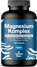 Magnesium Komplex hochdosiert - 180 Kapseln -...