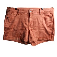 Old Navy Womens Boyfriend Mid Rise Cuffed Shorts Coral Size 16