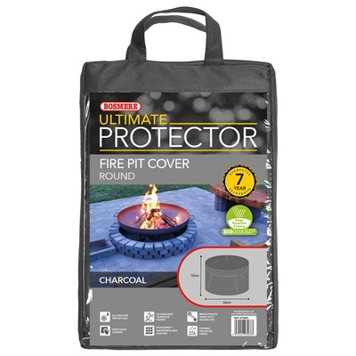 Bosmere Ultimate Protector runde Feuerstellenabdeckung Größen Small Large anthrazit