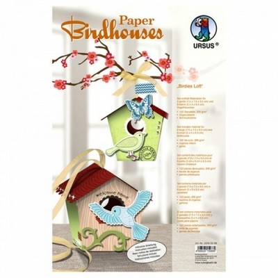 Bastelset Paper Birdhouses ''Birdies Loft'' 10 Stück 3D von URSUS 