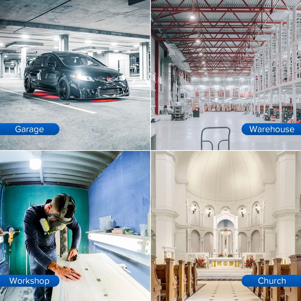 9000LM LED Light Bulb 60W=900W Energy Saving 5000K Daylight Workshop Lamp SANSI - Image 2 of 4