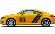 Graphics Racing Stripe Car Sticker For Audi Tt Tts Rs Coupe Side Door Decals