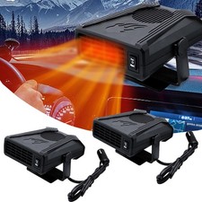 2X Car Heater 12V 150W Portable Electric Heating Fan Defogger Defroster Demister