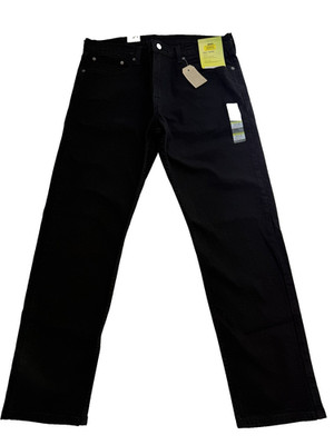 Levi s 502 Taper Fit Jeans Mens Black Denim Stretch Classic Modern Fit