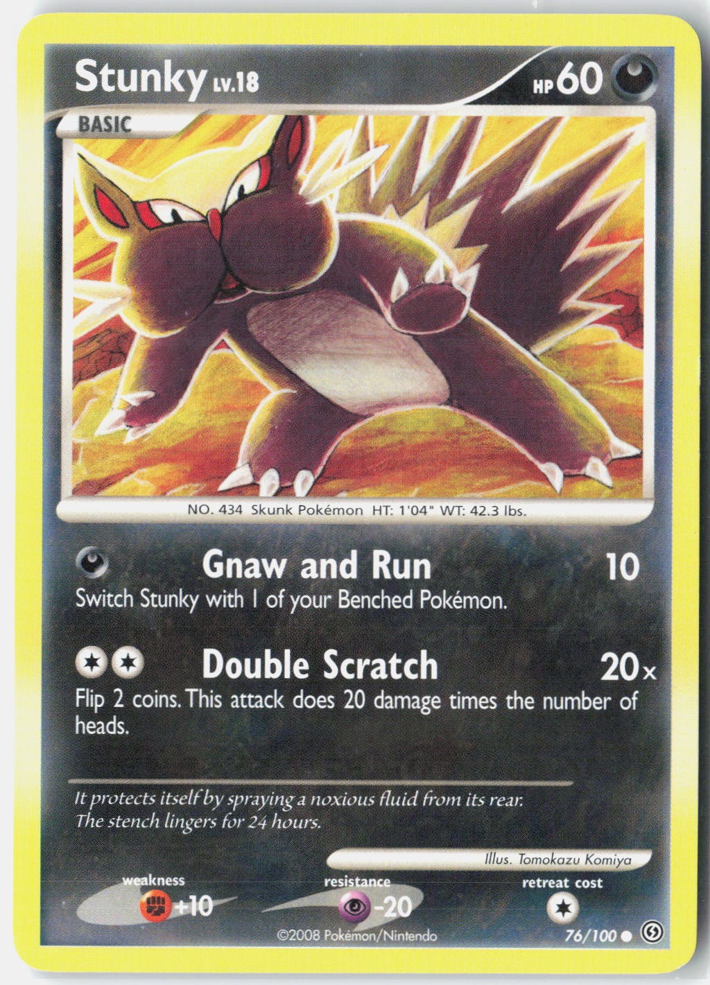 Stunky Stormfront 76/100 Pokemon Card