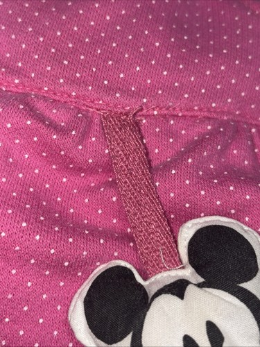 Vtg Disney Babies Romper Pink Polka Dot Baby Mickey Plush Pocket Pal Embroidered - Picture 12 of 12
