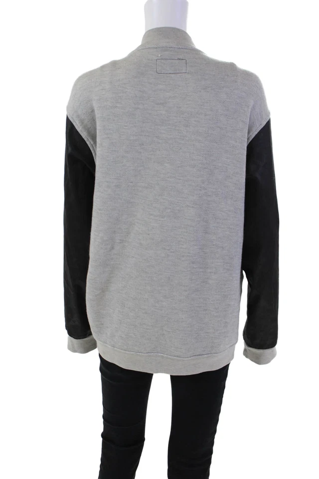 Suéter de punto con botones de manga larga gris talla 03 Current/Elliott para mujer Foto 3 de 4