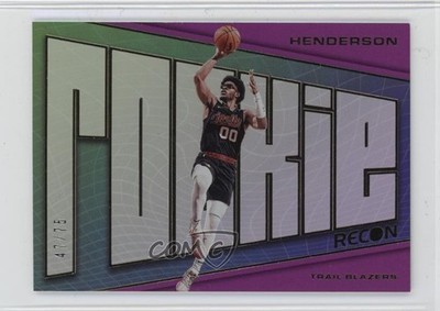 2023-24 Panini Recon Rookie Recon Purple 47/75 Scoot Henderson #20 RC 1q3d