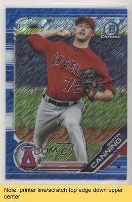 2019 Bowman Blue Shimmer Refractor 96/150 Griffin Canning Rookie RC READ 0c6