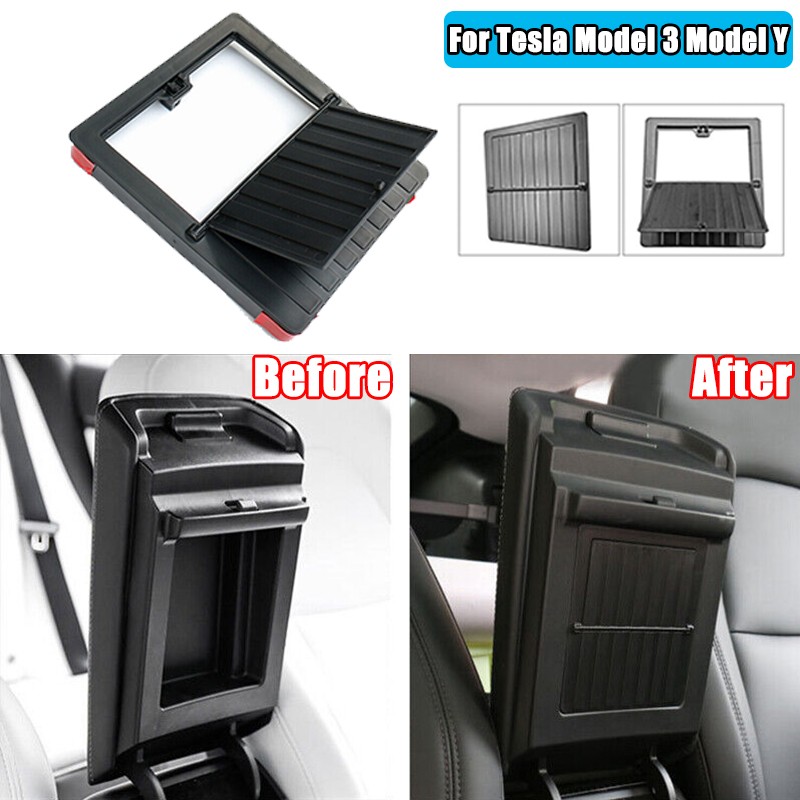 For Tesla Model 3 Model Y Center Console Organizer Armrest Hidden Storage Box