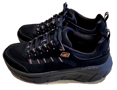 NEW Skechers DLux Walker 2.0 Air Cooled Memory Foam Relaxed Fit  Black Size 7.5
