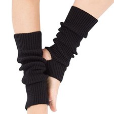Women Winter Extra Soft Long Legwarmer Warmer Knitted Stirrup Leg Warmers for...