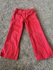 Janie  And Jack Size 4 Girls Pants Red Ruffle Pockets I