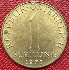 Austria 1978 Aluminum-Bronze 1 Schilling. High Grade. KM# 2886