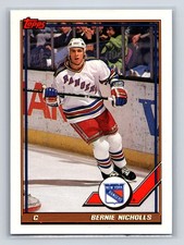 1991-92 Topps - Bernie Nicholls #174 New York Rangers Hockey Card