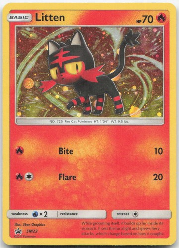 Litten Holofoil [SMP - SM23] MP Pokemon
