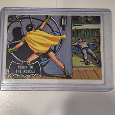 1966 Topps A&BC England BATMAN Black Bat UK #20 Robin to the Rescue