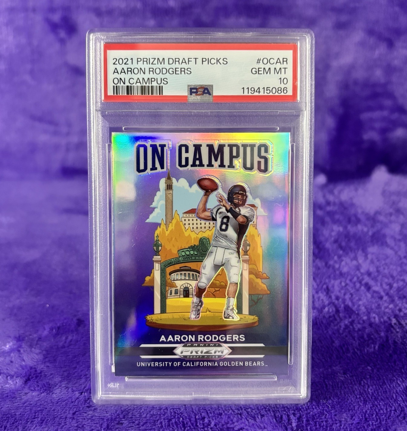 Aaron Rodgers 2021 Panini Prizm Draft Picks On Campus CASE HIT SSP💎 PSA 10