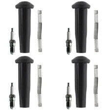 Denso 4 Standard Spark Plugs 4 Coil Boots Kit for Ford Escape Mazda 3 Tribute L4