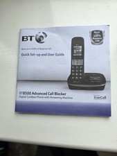 BT 8500 Advanced Call Blocker /Extra Handset/Charger & User Guide.