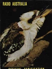 1965 QSL: Radio Australia, Melbourne, Australia (Kookaburra, heard at px-start)