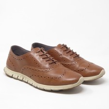 Cole Haan Womens Zerogrand Wingtip Oxford British Tan Leather W14476 8B