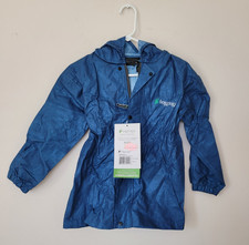 NWT frogg toggs Polly Woggs Performance Gear Hooded Youth Rain Jacket Blue M