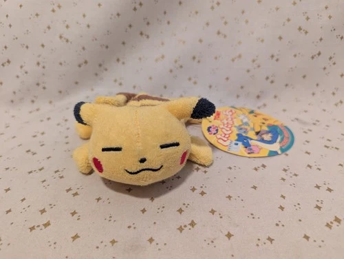 Pikachu KutaKuta Pokemon Beanbag Plush Doll Tomy 1999 Vintage Toy Japan TAG
