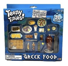 Teeny Tinies GREEK FOOD Mini Food Playset Toy Doll/Dollhouse Miniatures 20 Piece