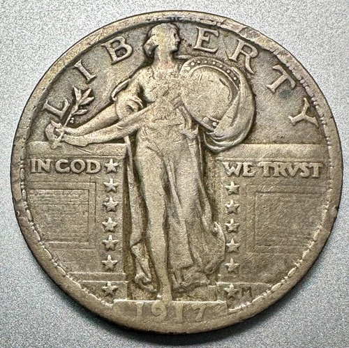 1917   TYPE 2  STANDING LIBERTY QUARTER   NICE DETAIL  BETTER DATE  #1425