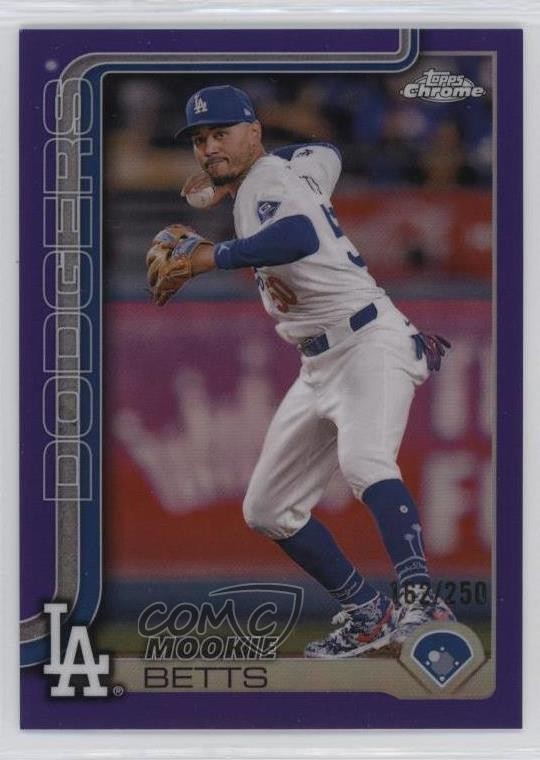2025 Topps Chrome Purple Refractor /250 Mookie Betts #50