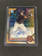2022 Bowman Chrome Diego Velasquez 1st Gold Shimmer Refractor Auto /50 Giants