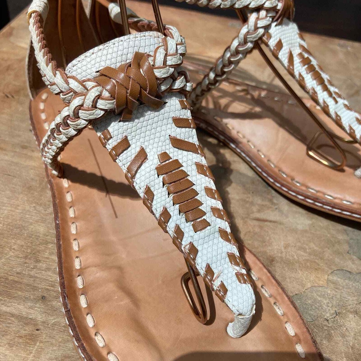 Dolce Vita sandals size thong ankle wrap Southwestern braided flats boho