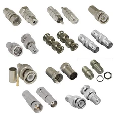 BNC F-TYPE RCA Adapter Connector Coupler Male Female Crimp Twist Barrel RG59 RG6