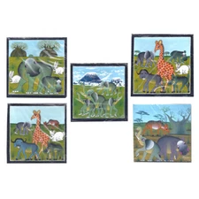 Naïve Painting - Original Painting African Wildlife - Perfect for a Child
