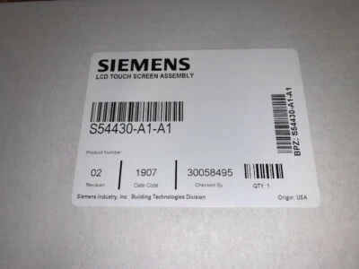 NEW SIEMENS PMI / PMI1 LCD TOUCH SCREEN ASSEMBLY S544030-A1-A1 (1 YR.PROT. PLAN)