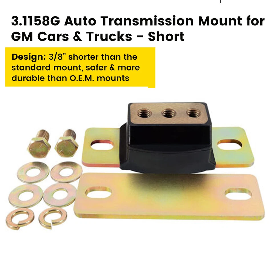 3.1158G Polyurethane Transmission Mount for GM CHEVY Cars Trucks (Short) Foto 2 de 4