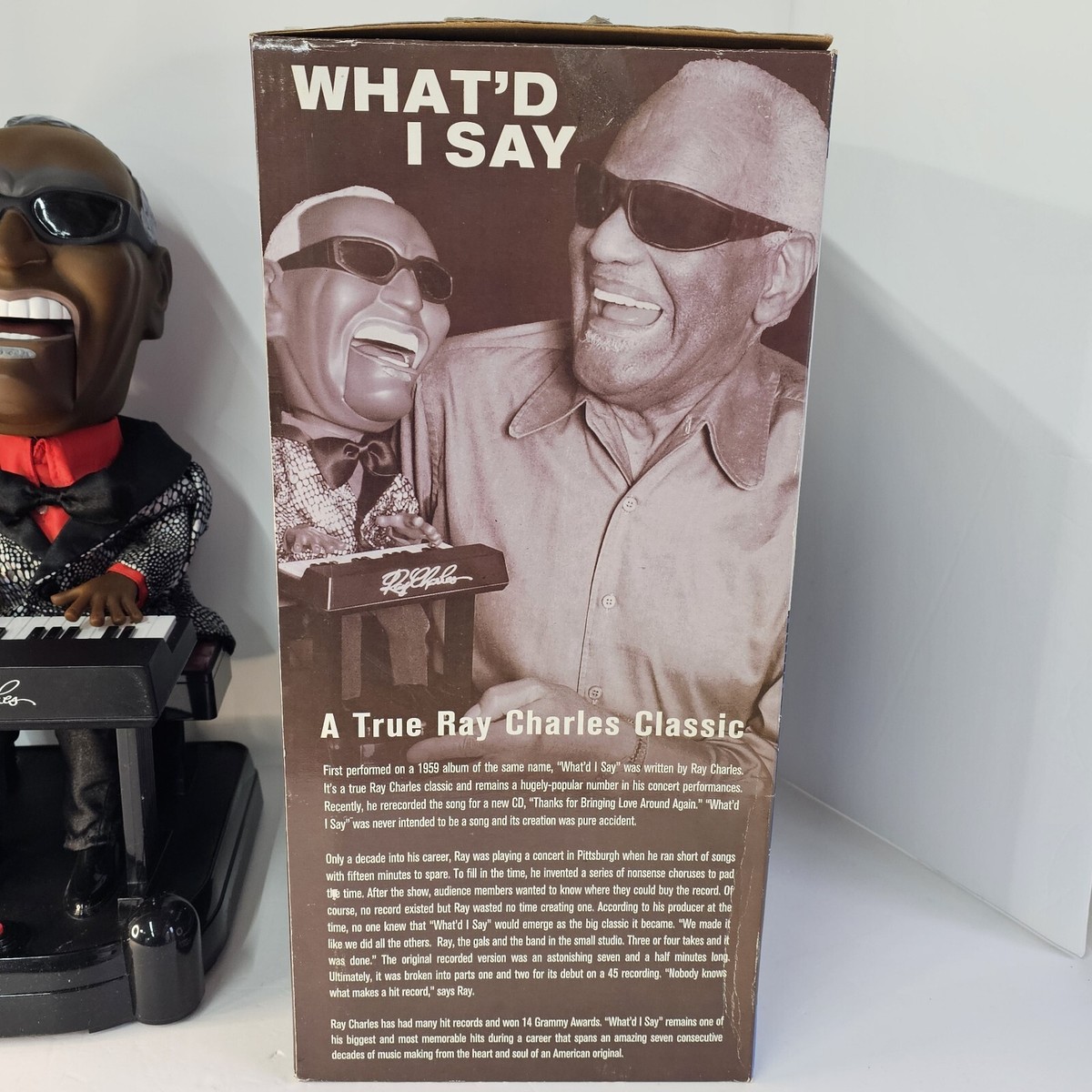 VTG Ray Charles Animated Singing Piano Playing Toy Animatronic